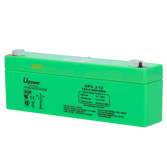 Upower - Batteria ricaricabile - Tecnologia piombo-acido AGM - Voltaggio 12 V - Capacità 2.3 Ah - 66 x 178 x 35 mm/ 960 g - Per backup o uso diretto - BATT-1223-U