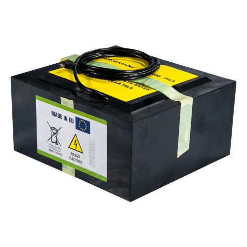 Batteria zinc-aire - Voltaggio 6.0 V - Capacità 6000 Wh - 162 x 396 x 190 mm / 12.55 kg - Per backup o uso diretto - BATT-60V-6000WH