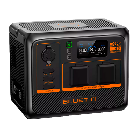  Batteria portatile - Gran capacità  504Wh - Potenza in uscita 600W LiFePO4  - Uscite multiple/Moduli di ricarica multipli - 3000 cicli di vita | IP65 - Display LCD | Controllo tramite APP