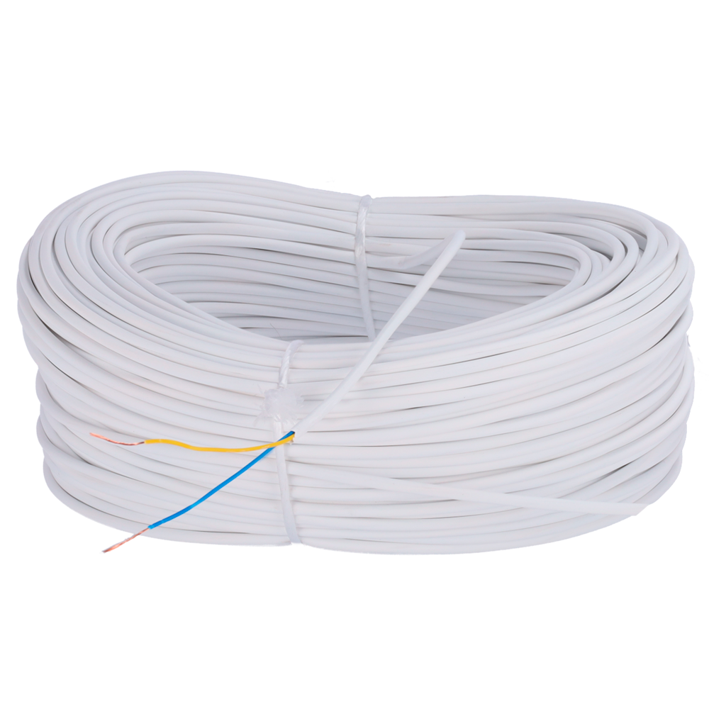 2 conduttori - Conduttore flessibile in rame elettrolitico Classe 5 - Isolamento e rivestimento in poliolefine LSH0 - Bobina da 100 metri - Certificato CPR Eca - Poche perdite