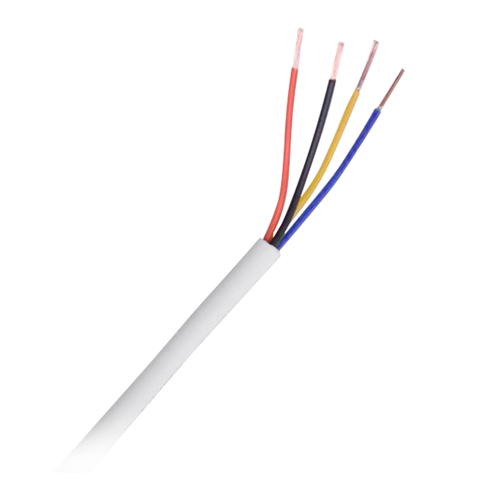 4 conduttori - Conduttore Rame elettrolitico flessibile Classe 5 - Schermo Alluminio poliestere+drenaggio CuSn - Bobina da 100 metri - Certificato CPR Cca -1sb, a1, d2 - Poche perdite