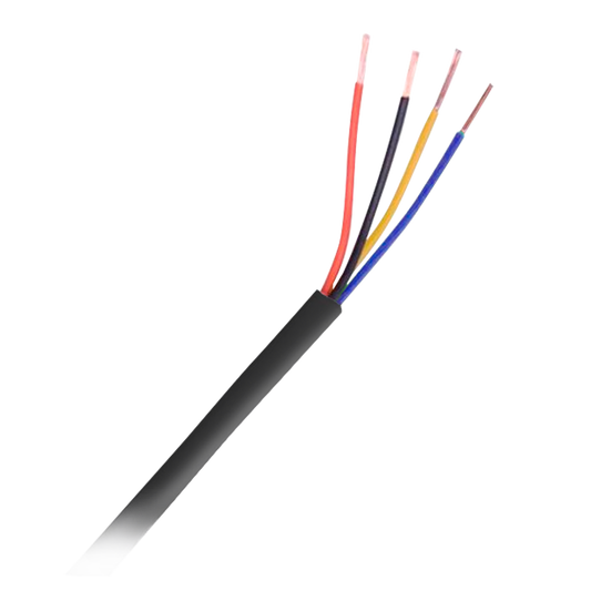 4 conduttori - Conduttore Rame elettrolitico flessibile Classe 5 - Schermo Alluminio poliestere+drenaggio CuSn - Bobina da 100 metri - Certificato CPR Cca -1sb, a1, d2 - Poche perdite