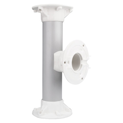 Supporto doppio da soffitto - Altezza 25 cm - Adatto per uso in interni ed esterni - Colore bianco - Fabbricato in plastica