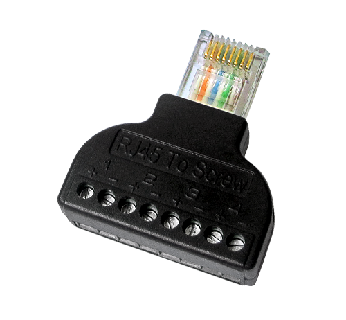 Adattatore di RJ45 a terminale - Connettore RJ45 maschio - 8 terminali
