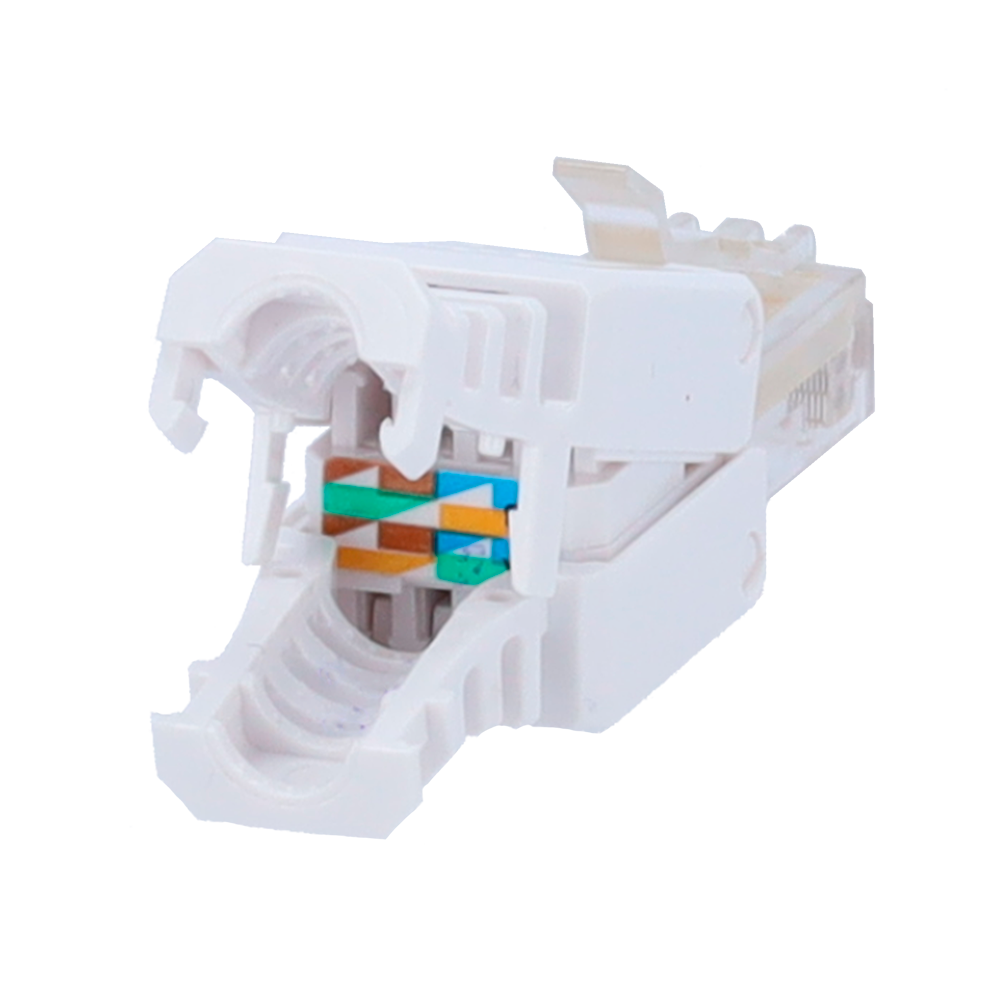 Connettore per cavi UTP - Connettore uscita RJ45 - Compatibile UTP categoria 5E - Facile installazione senza necessità  di strumenti