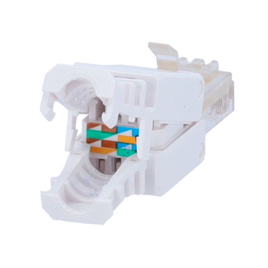 Connettore per cavi UTP - Connettore uscita RJ45 - Compatibile UTP categoria 5E - Facile installazione senza necessità  di strumenti