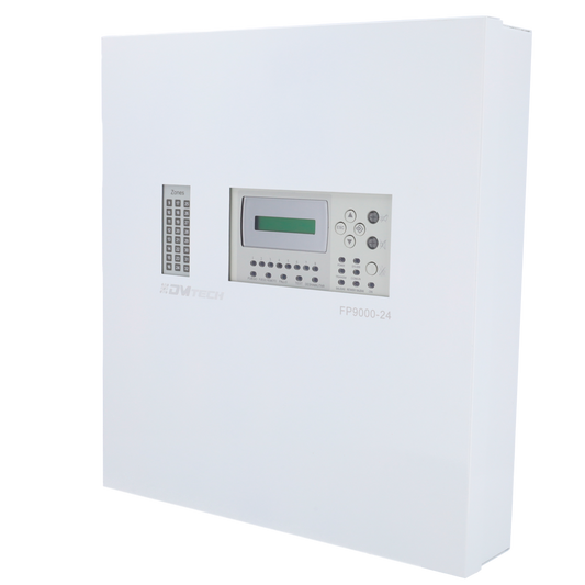 Centrale convenzionale di 24 zone con schermo LCD - 2 Uscita sirena - 2 uscite di allarme e guasto e 10 uscite relè configurabili - Uscita ripetitore - Fino a 30 rilevatori per zona - Rilevamento automatico della resistenza di fine linea