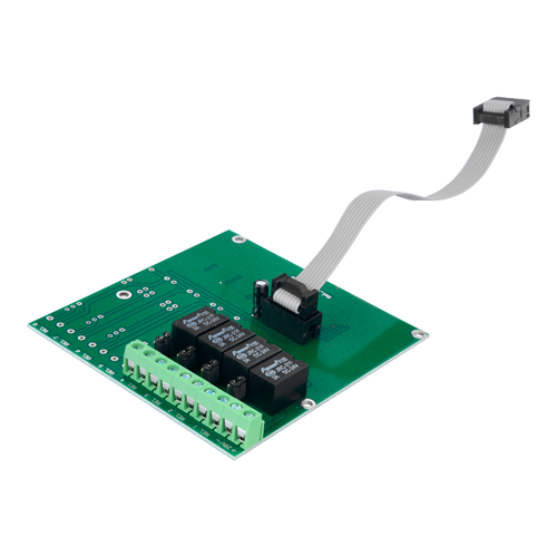 Modulo Relè convenzionale DMTECH - 4 uscite relè - Fino a 3A/125VAC o 3A/30VDC - Alimentato dalla centrale - Compatibile con i pannelli antincendio DMTECH