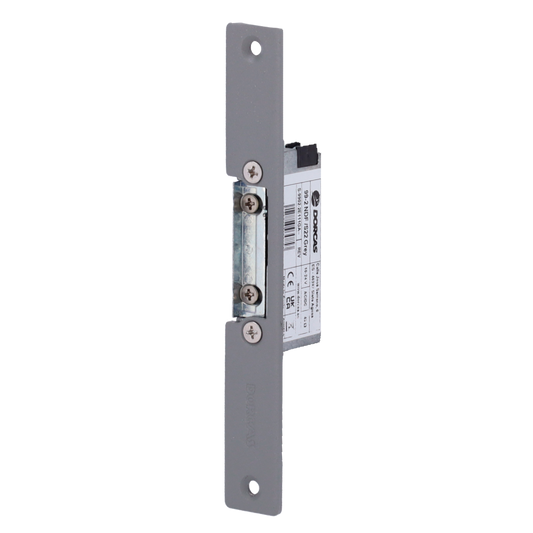 Apriporta elettrico Dorcas - Per porta singola | Scrocco radiale regolabile - Modo apertura Fail Secure (NO) - Forza di tenuta 330 kg - Alimentazione AC/DC 10-24V - Montaggio ad incasso | Passaggio libero