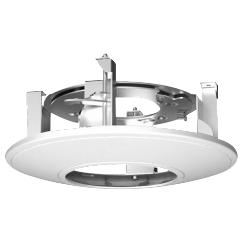 montaggio a incasso a soffitto - Per telecamere dome - Fabbricato in alluminio - Colore bianco - Compatibile con Hiwatch Hikvision - Passacavo