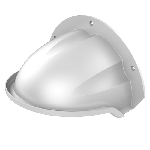 Box protettore - Composizione di fibra - Per esterni - Installazione insieme alla telecamera - Evita la luce solare migliorando l'immagine - Riduce la possibilità  di congelamento