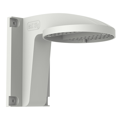 Staffa a parete - Per telecamere dome - 183 mm (Al) x 136 (An) x 213 (Fo) - Resistenza al carico 2 Kg - ABS+PC / Colore bianco - Design estetico e resistente