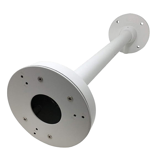 Staffa a tetto - Altezza 532 mm - Adatto per esterni - Colore bianco - Fabbricato in alluminio - Passacavo