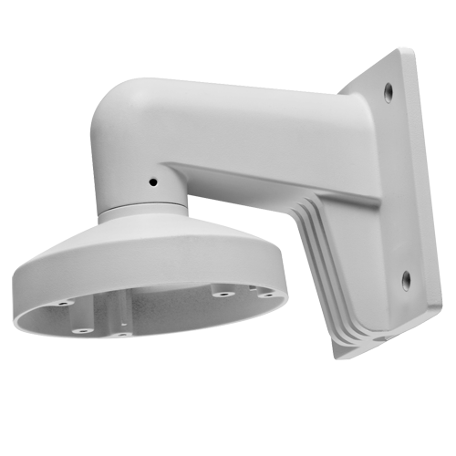 Staffa a parete - Per telecamere dome - Adatto per esterni - Alluminio con trattamento spray - Compatibile con Hikvision - Passacavo