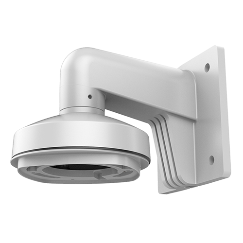 Staffa a parete - Scatola di giunzione - Adatto per esterni - Colore bianco - Compatibile con Hiwatch Hikvision - Passacavo