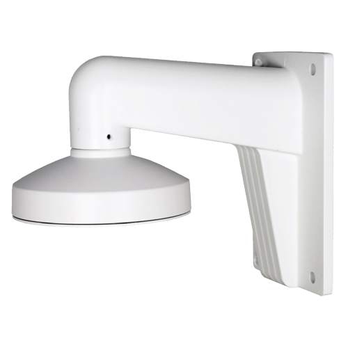 Staffa a parete - Per telecamere dome - Adatto per esterni - Colore bianco - Compatibile con Hiwatch Hikvision - Passacavo