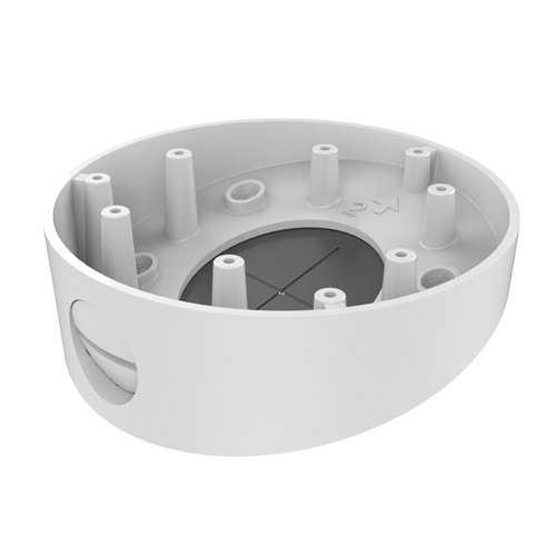 Scatola di giunzione - Per telecamere dome - Per esterni - Installazione su tetto inclinato - Colore bianco - Passacavo