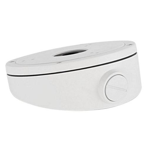 Scatola di giunzione - Per telecamere dome - Per esterni - Installazione su tetto inclinato - Colore bianco - Passacavo