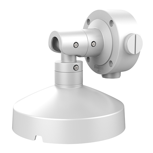 Staffa a parete - Adatto per dome - Adatto per esterni - Colore bianco - Passacavo