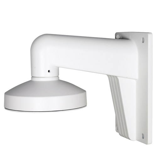 Staffa a parete - Per telecamere dome - Adatto per esterni - Colore bianco - Compatibile con Hiwatch Hikvision - Passacavo