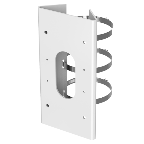 Supporto a palo - Per Telecamere dome motorizzate - Adatto per esterni - Lega di alluminio e acciaio - Compatibile con Hikvision - Passacavo