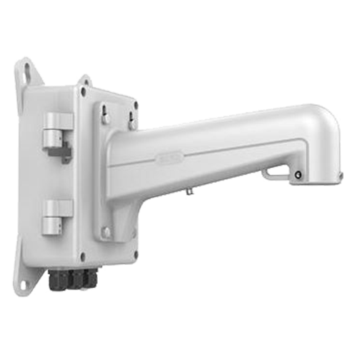 Staffa a parete - Scatola di giunzione - Adatto per esterni - Colore bianco - Passacavo