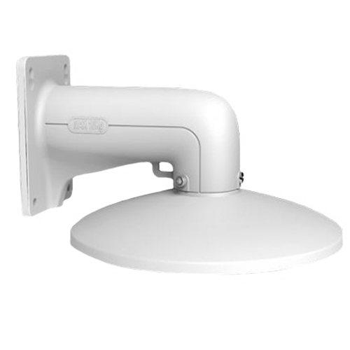 Staffa a parete - Per telecamere dome - Adatto per esterni - Colore bianco - Compatibile con Hiwatch Hikvision - Passacavo