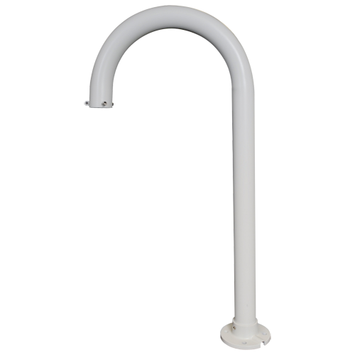 Staffa a tetto per dome motorizzate - Per esterni - Installazione a pavimento - Colore bianco - Passacavo