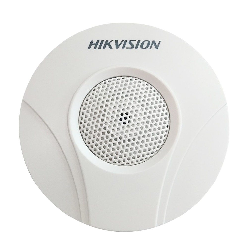 Microfono Hikivision  - Esterno / Omnidirezionale - Anti-interferenza di alta qualità  - 70  m2  Sensibilità  -34dB  - Audio RCA / Jack DC12V - Alloggiamento in plastica