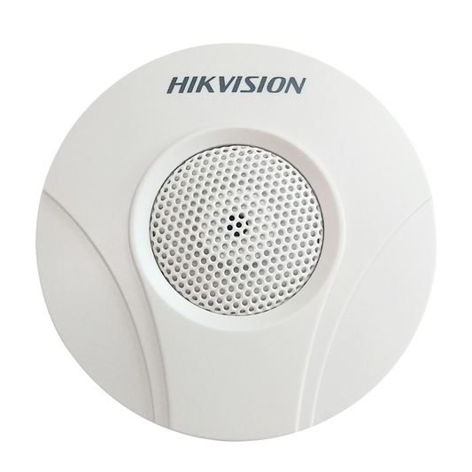 Microfono Hikivision  - Esterno / Omnidirezionale - Anti-interferenza di alta qualità  - 70  m2  Sensibilità  -34dB  - Audio RCA / Jack DC12V - Alloggiamento in plastica