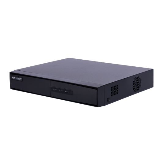 Hikvision - Gamma CORE - Videoregistratore NVR per telecamere IP - 4 CH video PoE 36 W / Risoluzione massima 6 Mp - Larghezza di banda 40 Mbps - Ammette 1 hard disk