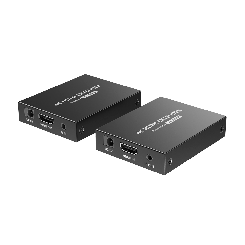 Extender attivo HDMI - Trasmettitore e ricevitore - Distanza 70 m - Su cavo UTP Cat 7 - Fino a 4K - Alimentazione DC 5 V