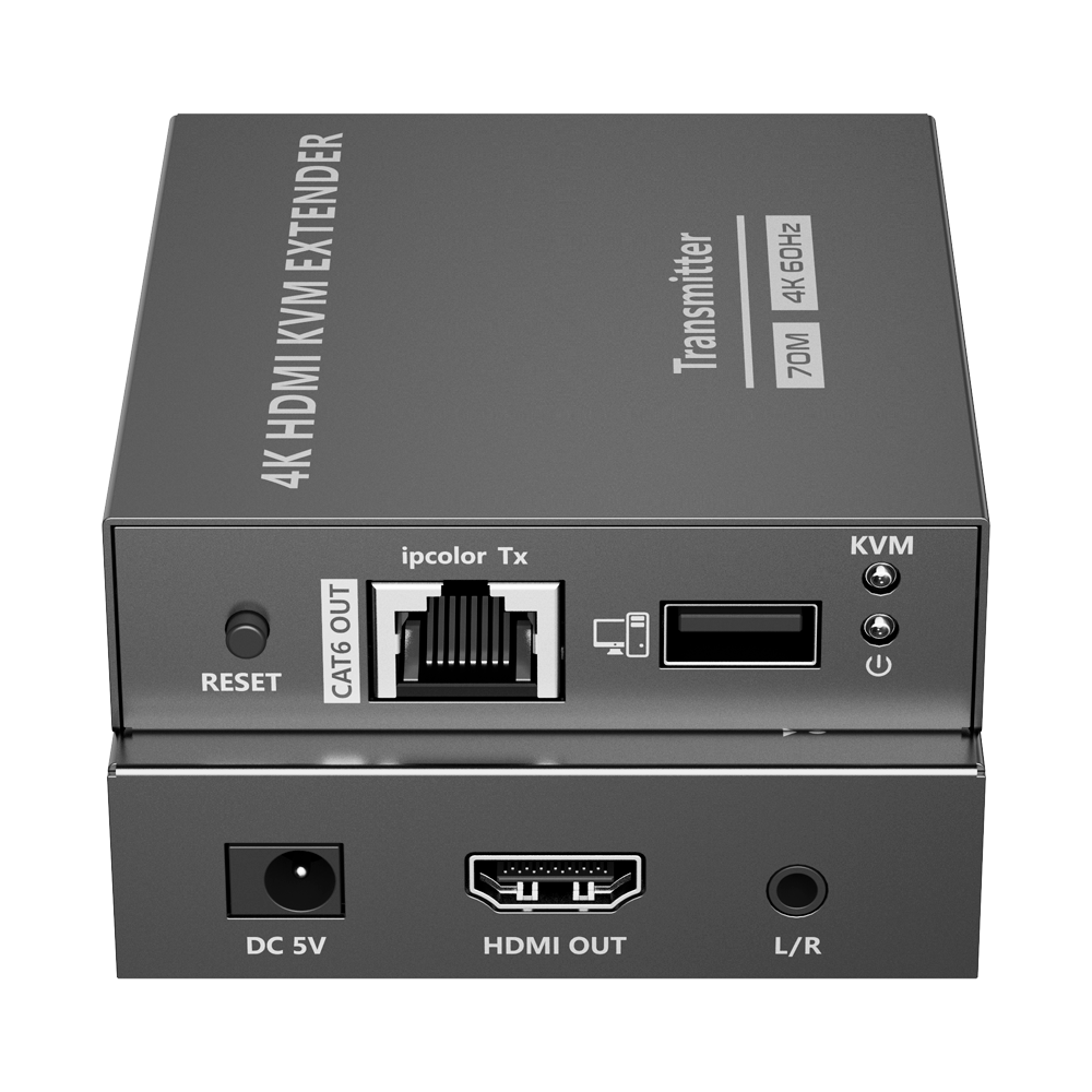 Extender HDMI con KVM - Trasmettitore e ricevitore - Distanza fino a 70 m - Su cavo UTP Cat 7 - HDMI-EXT-4K60-KVM70