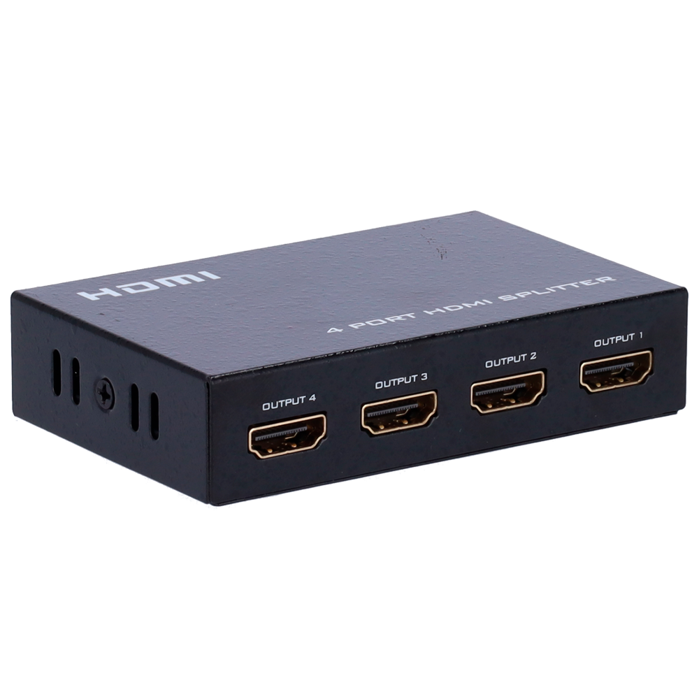 Moltiplicatore di segnale HDMI - 1 ingresso HDMI - 4 uscite HDMI - Fino a 4K*2 - Lunghezza massima in uscita 25 m - Alimentazione DC 5 V