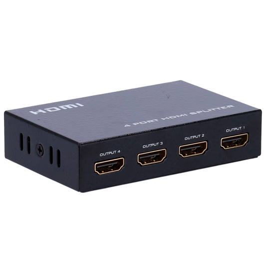 Moltiplicatore di segnale HDMI - 1 ingresso HDMI - 4 uscite HDMI - Fino a 4K*2 - Lunghezza massima in uscita 25 m - Alimentazione DC 5 V