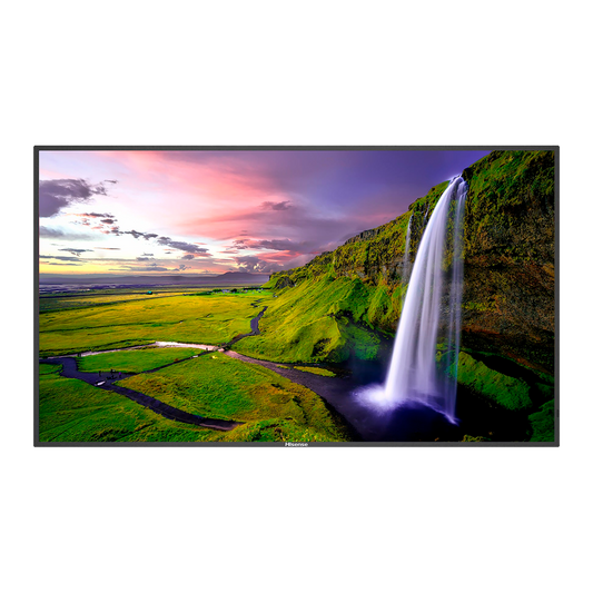 Monitor HISENSE DLED 4K 55" | Serie E - Valido per soluzioni Digital Signage - Risoluzione 3840x2160 - 2 ingressi HDMI 2.0 - Angolo di visione di 178° - Audio | Altoparlanti integrati