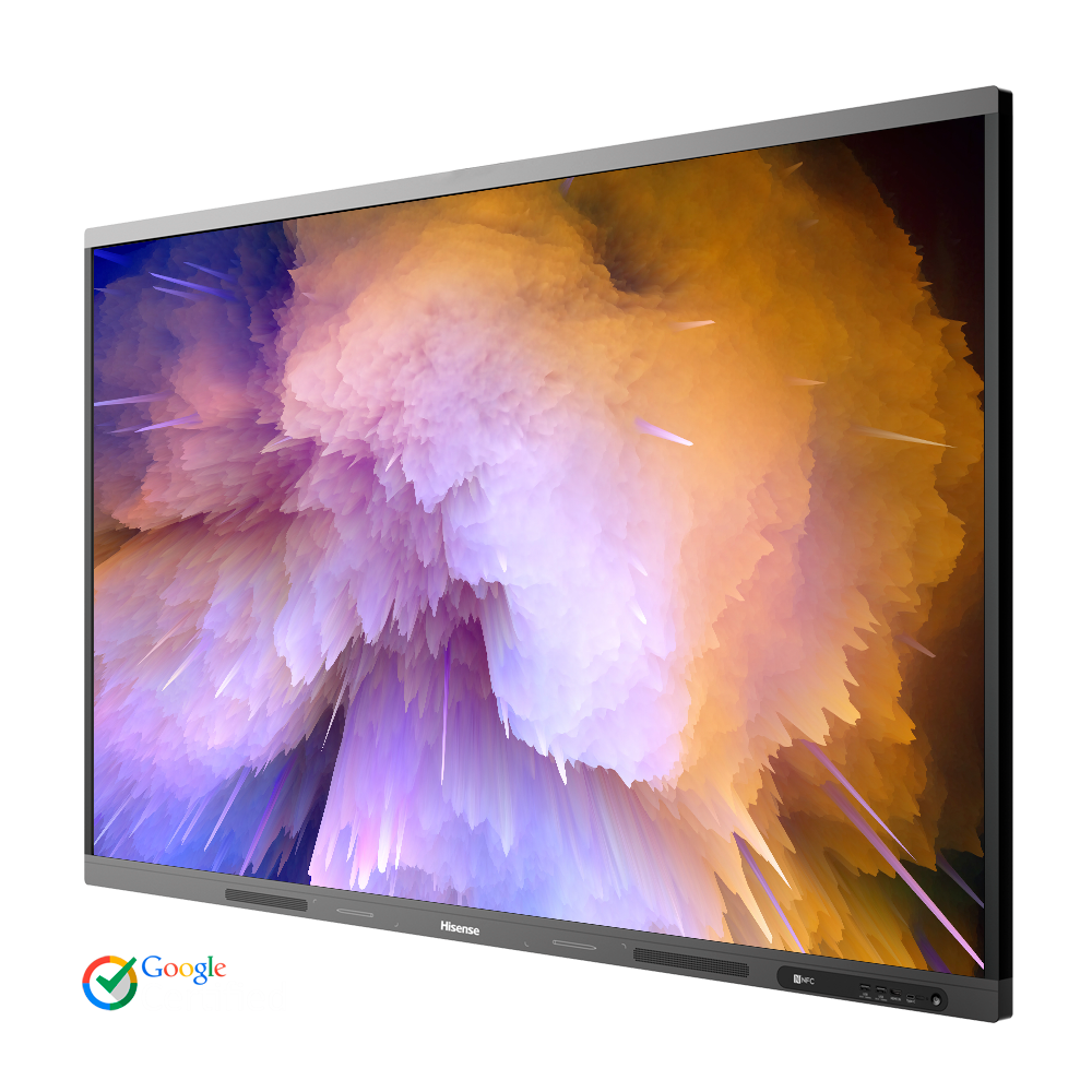 Monitor interattivo HISENSE 86" 4K - Risoluzione 3840x2160 - Certificazione Google - Trasmissione wireless - Android 13.0 - Altoparlanti integrati