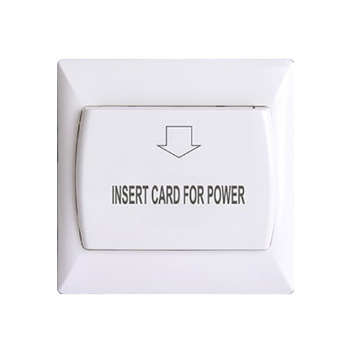 Interruttore per hotelcard - Compatibile con qualsiasi tipo di scheda - LED di posizione - Realizzato in PC resistente al fuoco - Uscita relè - facile installazione