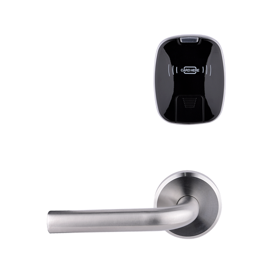 Serratura hotel - Apertura tramite scheda MF - Backset 60 mm | Apertura a sinistra - Batteria autonoma 4 x AAA - Cilindro di emergenza - Gestione con il software Hotel Lock System