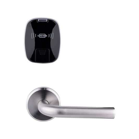 Serratura hotel - Apertura tramite scheda MF - Backset 60 mm |  Apertura a destra - Batteria autonoma 4 x AAA - Cilindro di emergenza - Gestione con il software Hotel Lock System