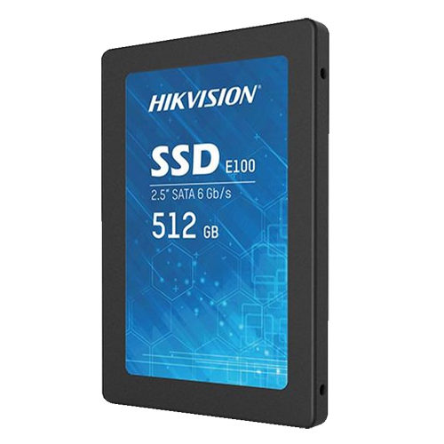 Hard disk Hikvision SSD 2.5" - Capacità  512GB - Interfaccia SATA III - Velocità  di scrittura fino a 480 MB/s - Lunga durata - Ideale per la videosorveglianza