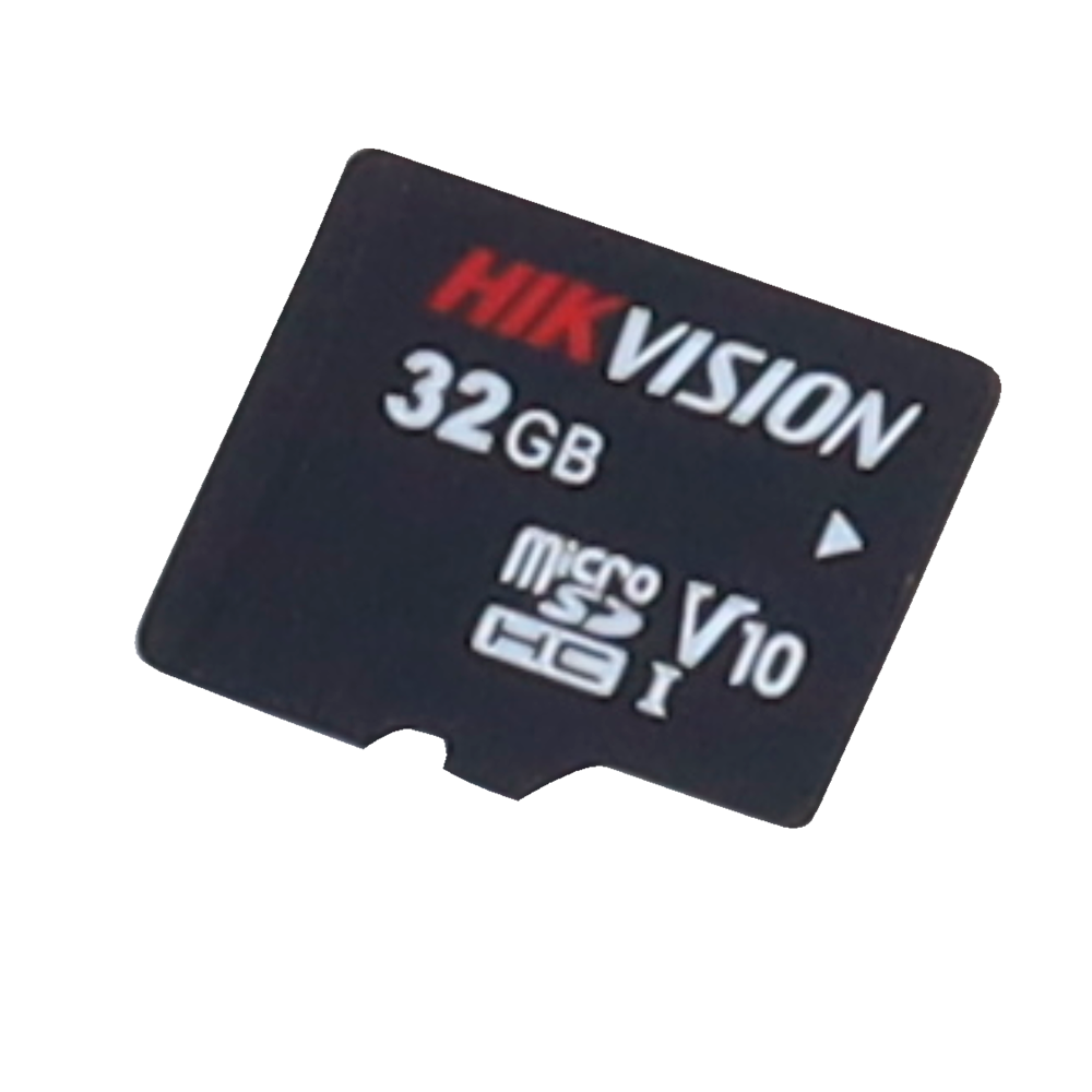 Scheda di memoria Hikvision - Capacità  32 GB - Classe 10 U1 V10 - Piùdi 3000 cicli di lettura/scrittura - Tecnologia 3D TLC NAND - Adatto per dispositivi di Videosorveglianza