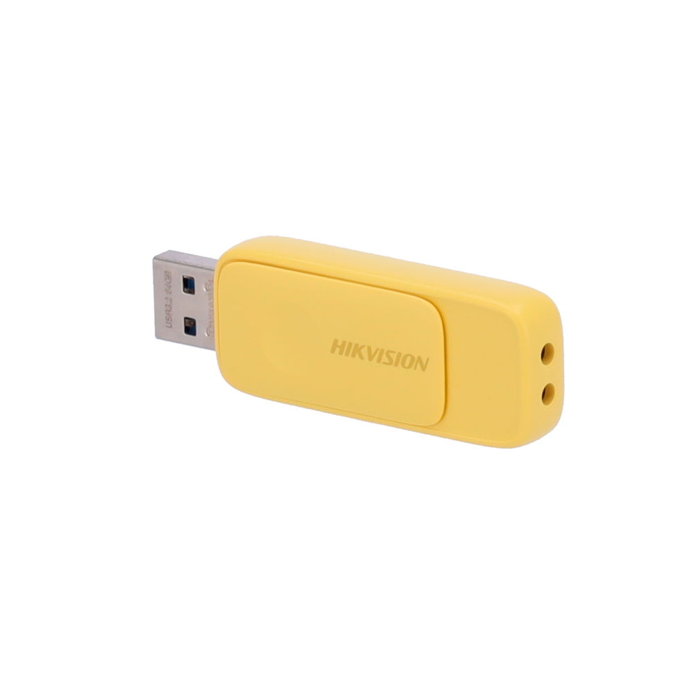 Pendrive USB Hikvision - Capacità  128 GB - Interfaccia USB 3.2 - Velocità  massima di lettura/scrittura 120/45 MB/s - Design compatto, color giallo