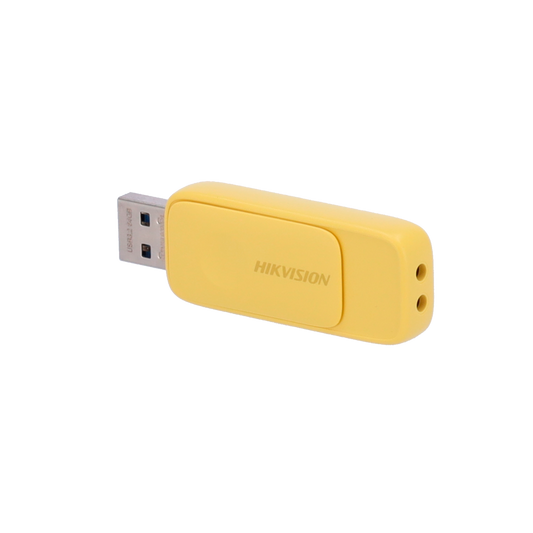 Pendrive USB Hikvision - Capacità  128 GB - Interfaccia USB 3.2 - Velocità  massima di lettura/scrittura 120/45 MB/s - Design compatto, color giallo