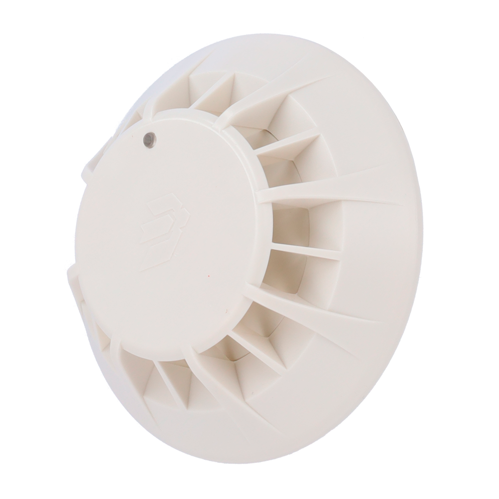 Rilevatore termico analogico Jade Bird - Sensibilità  e classe regolabili (A2R, A2, A2S) - LED con visione 360° - Uscita indicatore remoto - Non include base - Certificato EN 54-5