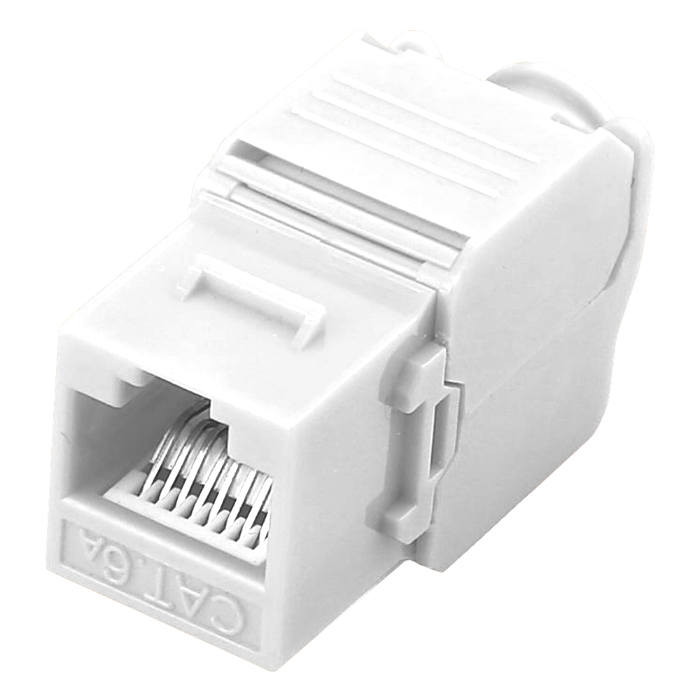 Connettore per cavi UTP - Connettore uscita RJ45 - Compatibile UTP categoria 6A - Facile installazione senza necessità  di strumenti - Poche perdite