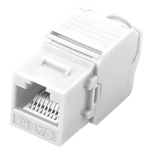 Connettore per cavi UTP - Connettore uscita RJ45 - Compatibile UTP categoria 6A - Facile installazione senza necessità  di strumenti - Poche perdite