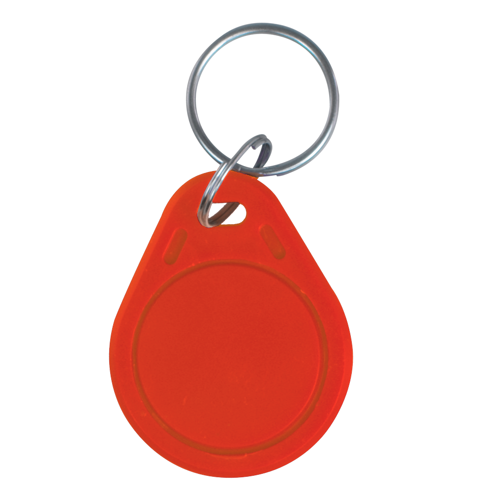 Portachiavi TAG di prossimità  numerato - ID per radiofrequenza - MF passivo | Color rosso - Alta frequenza 13.56 MHz - Leggero e portatile - Massima sicurezza