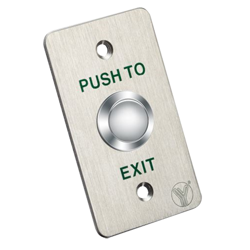 Pulsante di liberazione porta - Doppia funzione: NO/NC - Ad incastro - Misure 86x50x29 mm - Uso professionale - Finitura in acciaio inossidabile