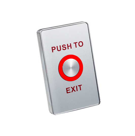 Pulsante di liberazione porta - Tipo pezzo elettrico - Contatto NO / COM - Montaggio in superficie - Illuminazione a LED | Realizzato in plastica - Misure 114x70x16 mm